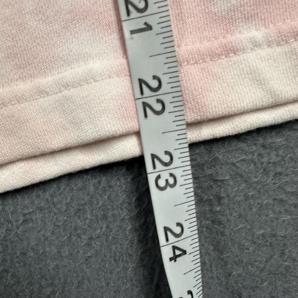 Gap Shirt Womens Small Pink Tie Dye Terry Raglan Short Sleeve GAP Logo Hibiscus - Picture 11 of 14